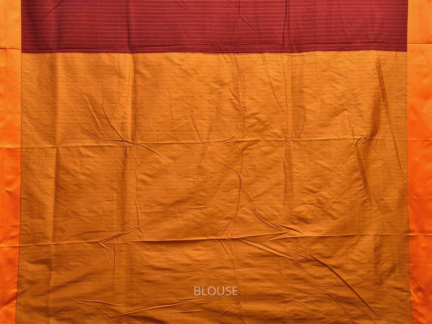 Maroon and Yellow ilkal Cotton Viscose Saree with Strips Design o0520