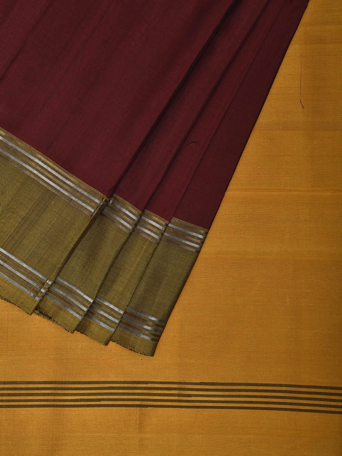 Maroon and Yellow Uppada Silk Handloom Saree with Big Checks Design u2363