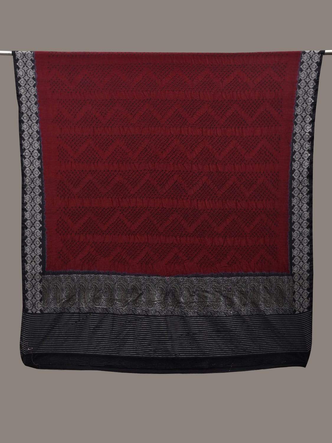 Maroon Bandhani Banaras Silk Handloom Dupatta with Border Design ds2451