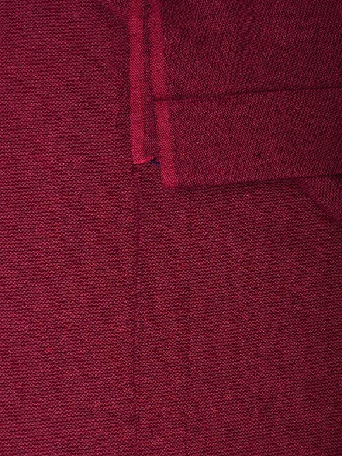 Maroon Cotton Handloom 2.5mts Plain Fabric f0186