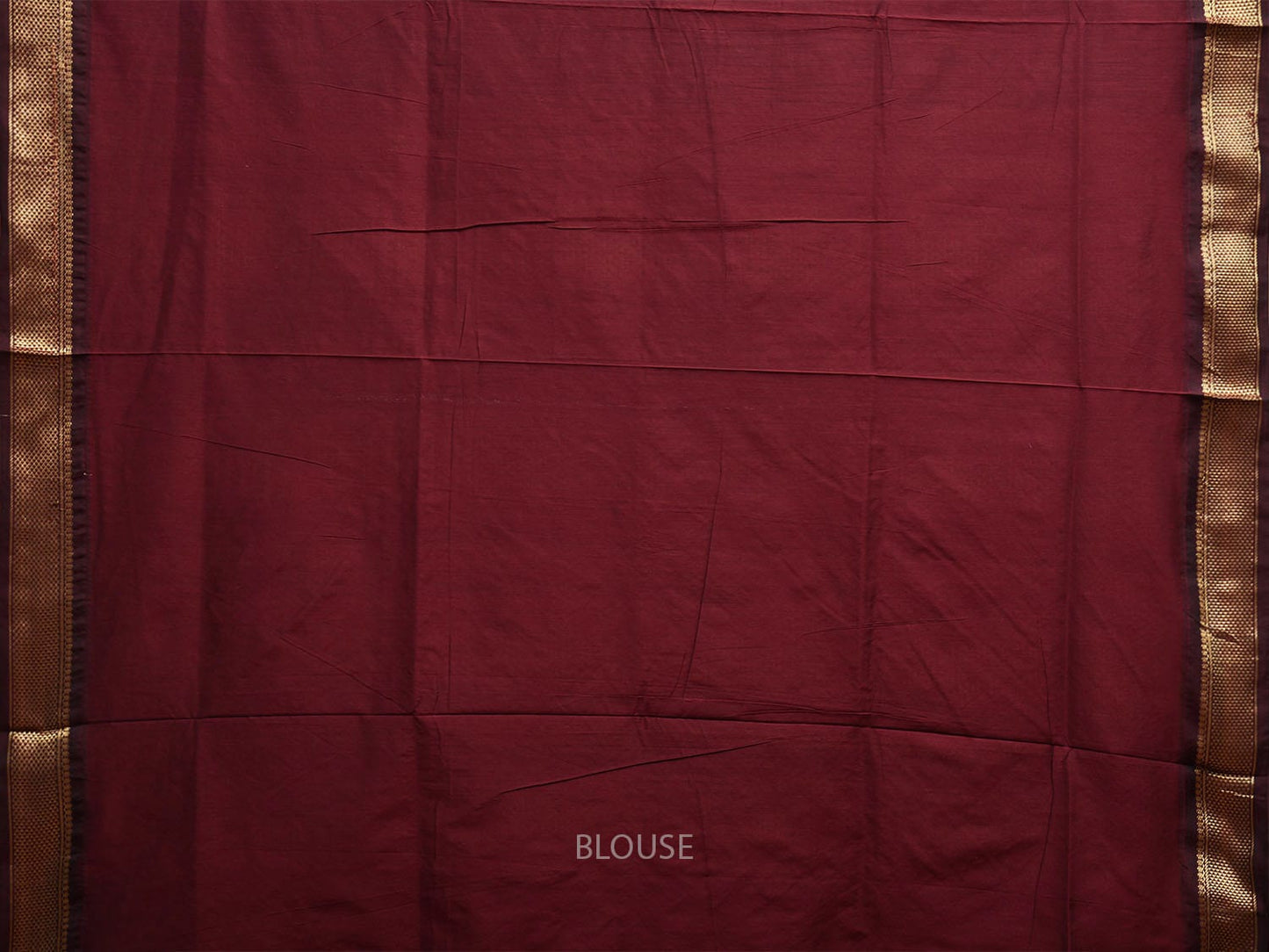 Maroon Gadwal Cotton Saree with Pallu and Border Design g0441