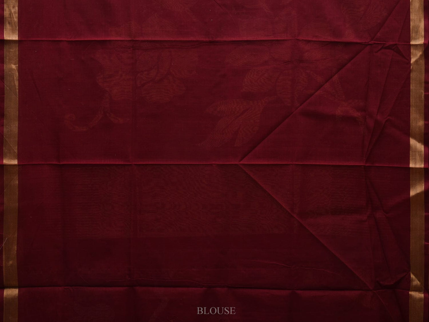 Maroon Khadi Cotton Handloom Saree with All Over Floral Design kh0545