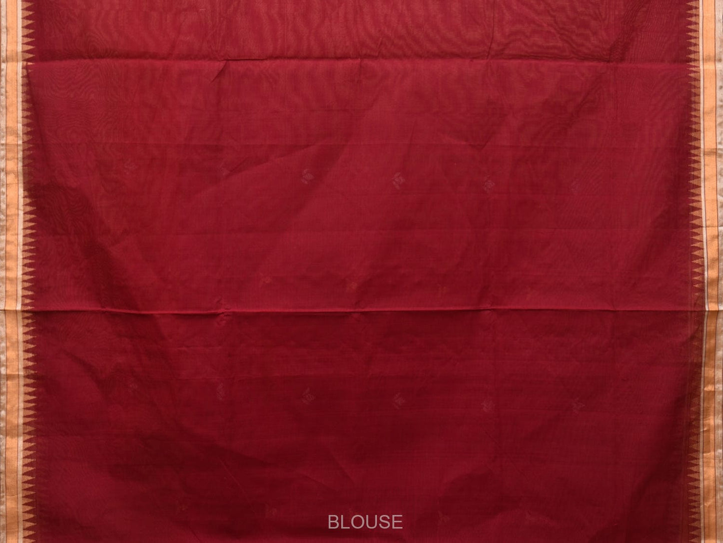 Maroon Khadi Cotton Handloom Saree with Flowers Pallu Design kh0658