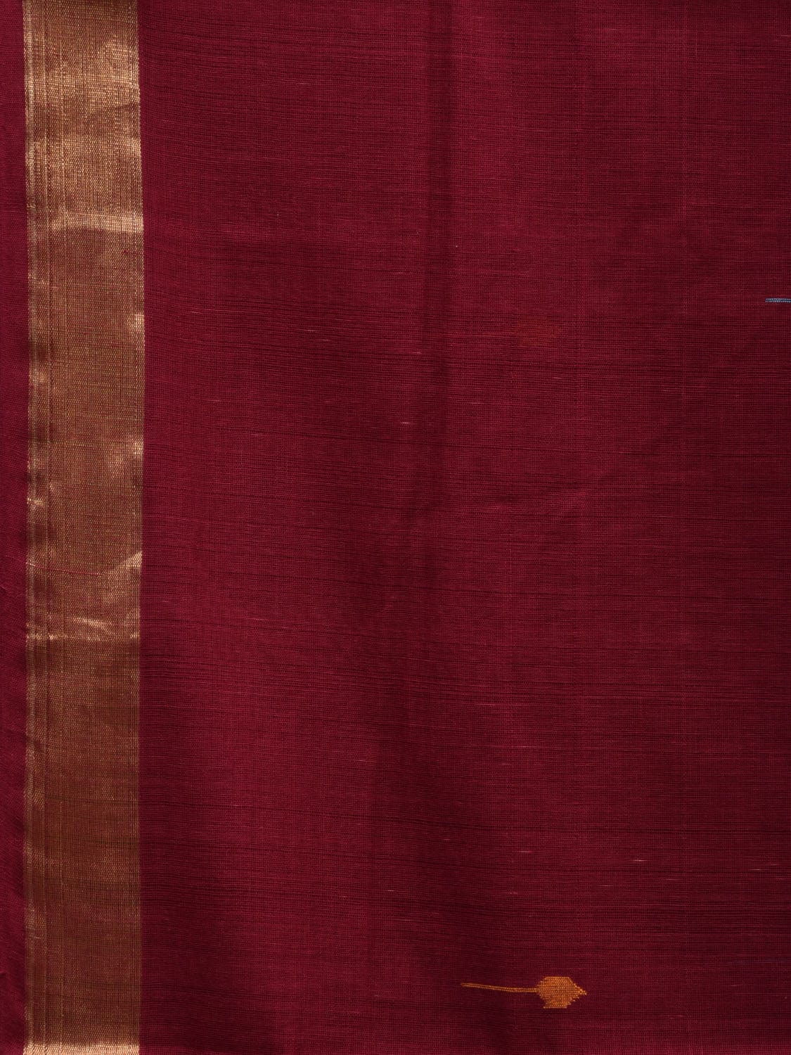 Maroon Khadi Cotton Handloom Saree with Pallu Design kh0546