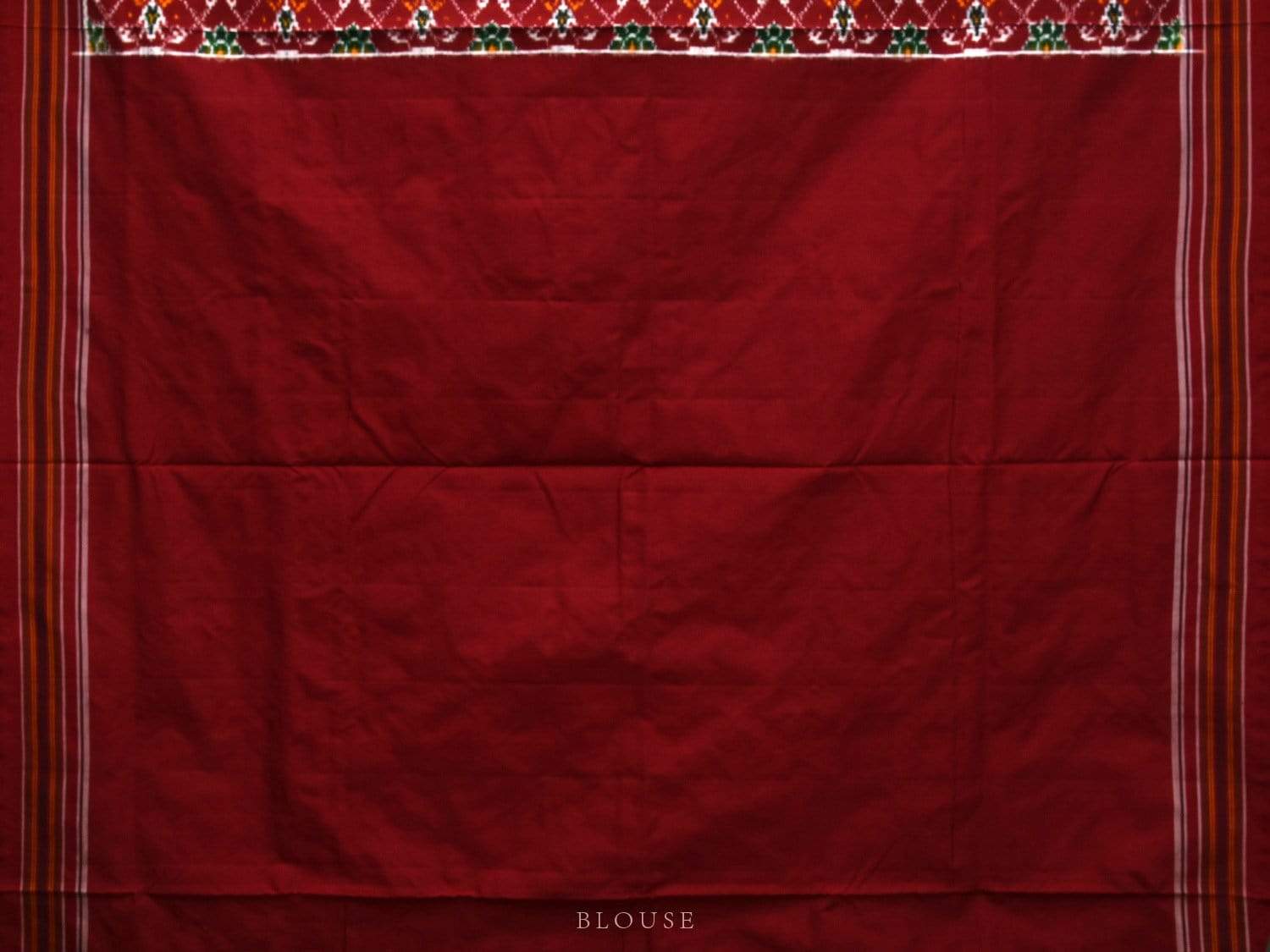 Maroon Pochampally Double Ikat Silk Handloom Saree with Ashta Chakra Design i0584
