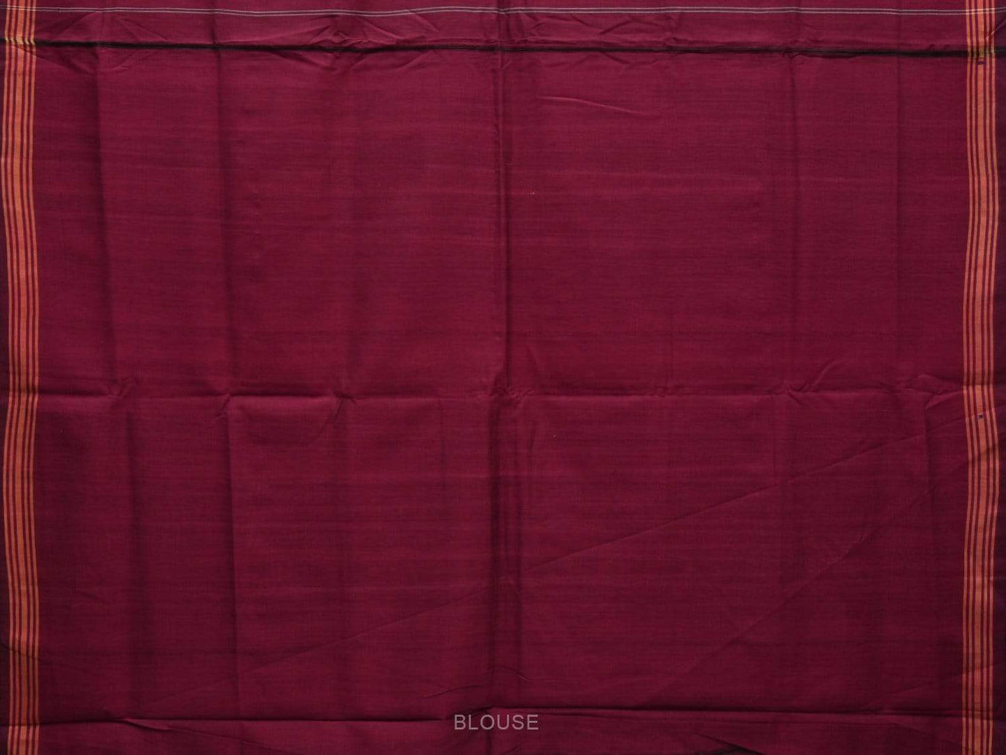 Maroon Pochampally Ikat Cotton Handloom Saree with All Over Body Design i0630