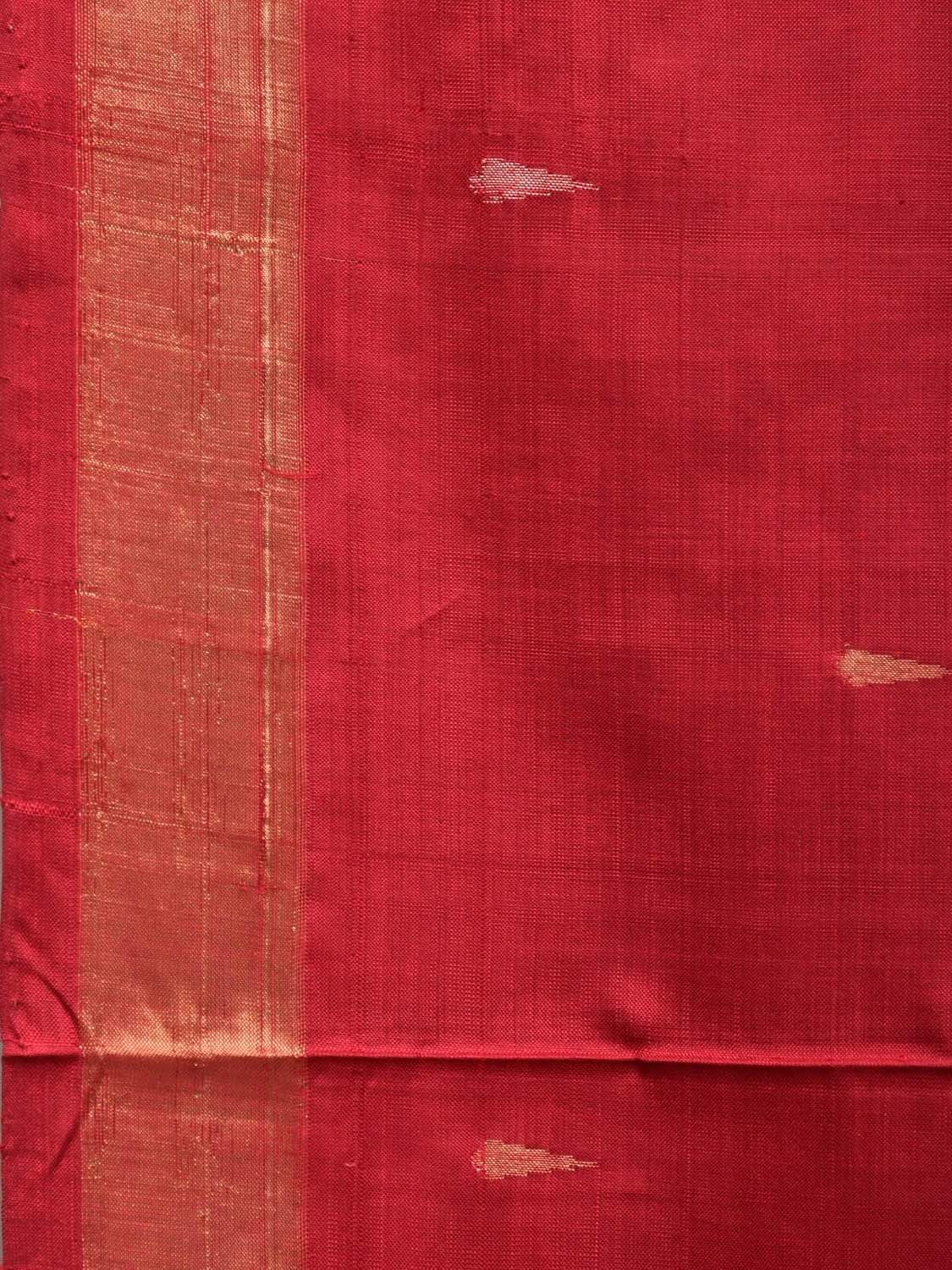 Maroon Uppada Silk Handloom Saree with Karpur Pallu Design u1735
