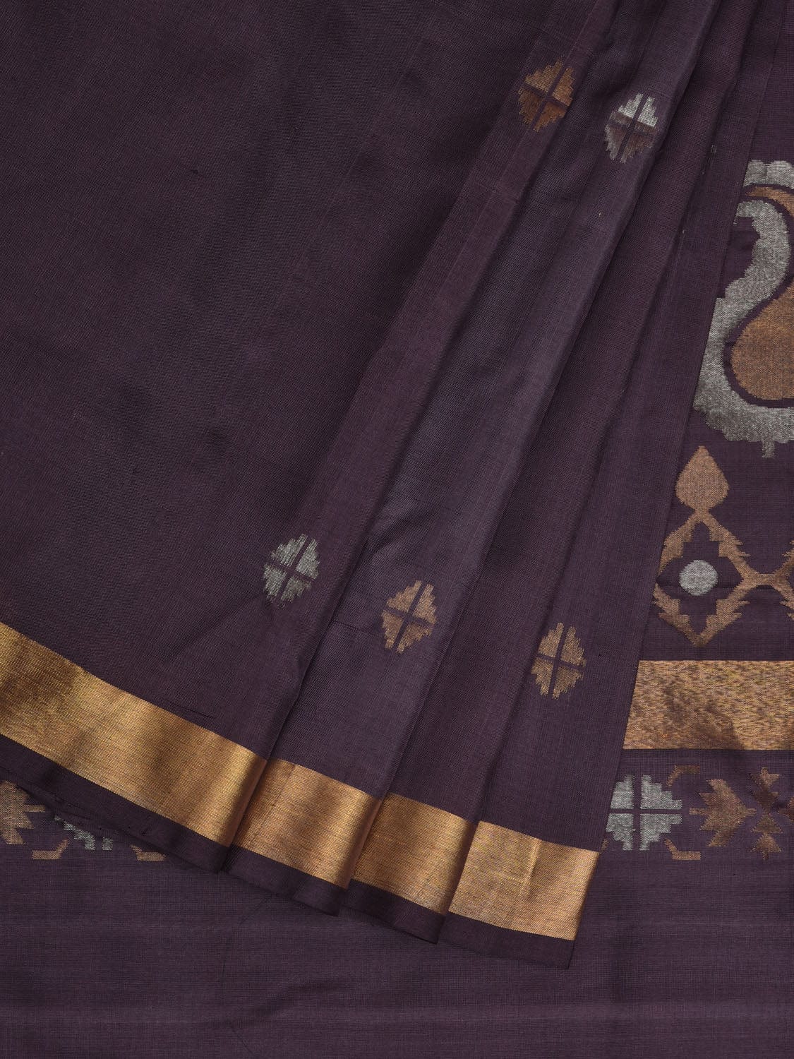 Mauve Uppada Silk Handloom Saree with Mango Pallu Design u1930