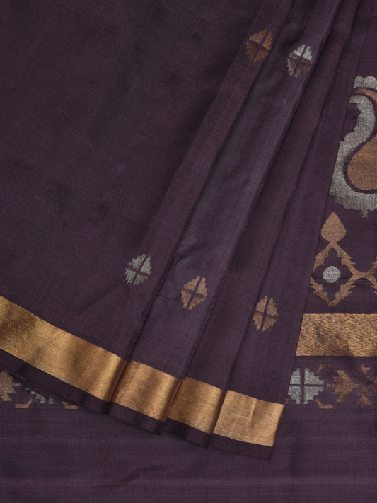 Mauve Uppada Silk Handloom Saree with Mango Pallu Design u1930
