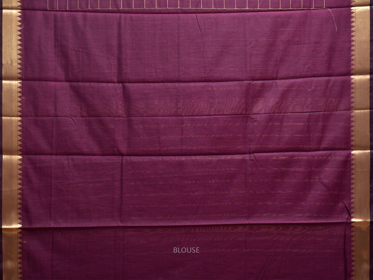 Purple Mangalgiri Cotton Handloom Saree with Checks Design mn0124