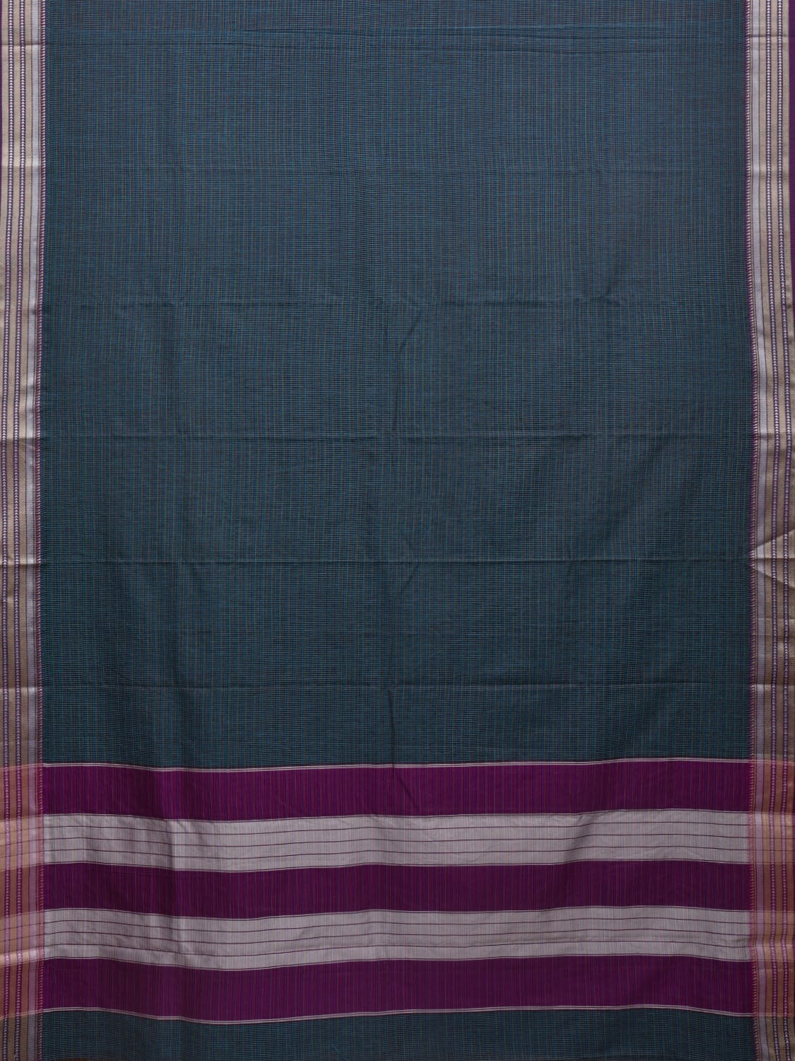 Multicolor Bamboo Cotton Saree with Checks Design bc0040