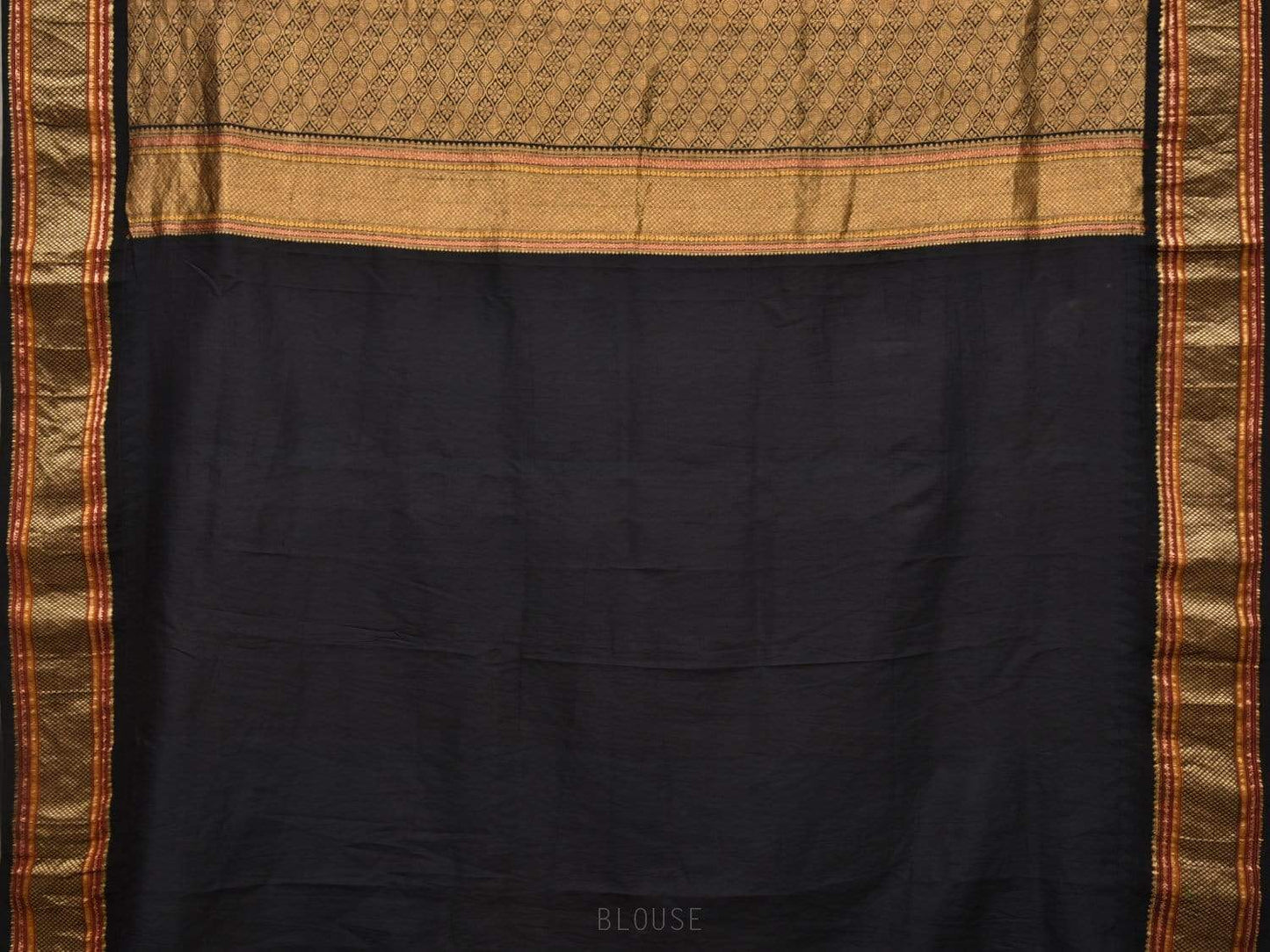 Multicolor Kalamkari Hand Painted Gadwal Silk Handloom Saree with Krishna and Cows Design KL0443