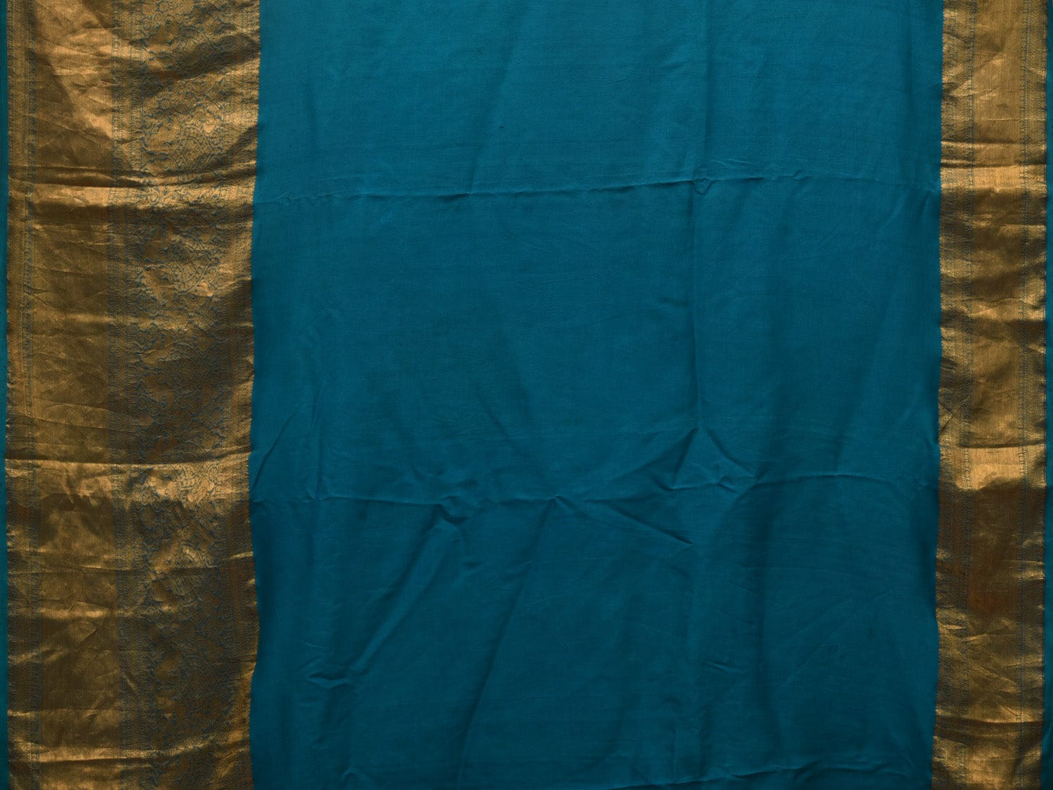 Multicolor Kalamkari Hand Painted Kanchipuram Silk Handloom Saree with Lotus Flowers and Birds Design KL0684