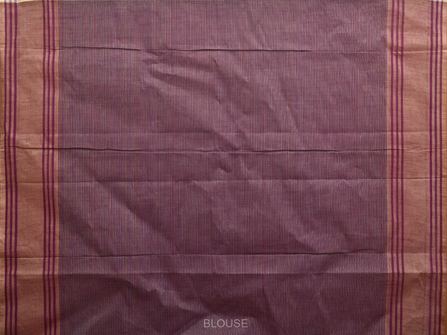 Multicolor Kanchipuram Cotton Saree with Strips Body Design k0605