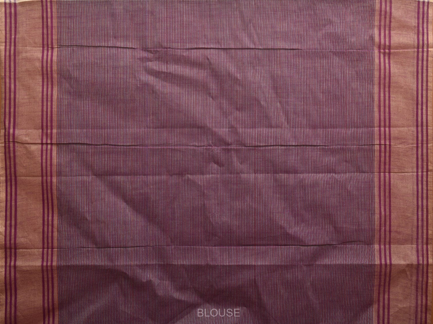 Multicolor Kanchipuram Cotton Saree with Strips Body Design k0605