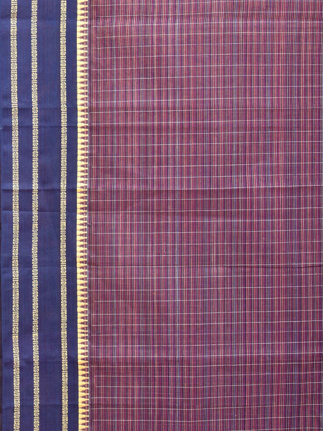Multicolor Narayanpet Cotton Handloom Saree with Check Design No Blouse np0718
