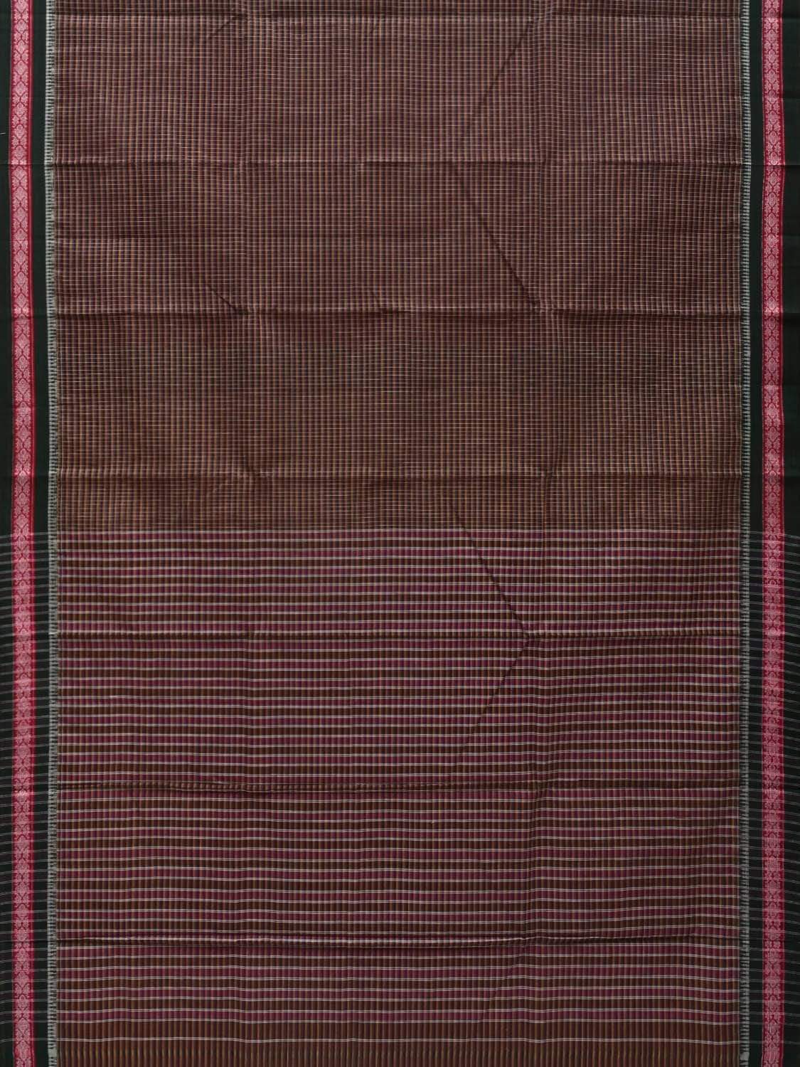 Multicolor Narayanpet Cotton Handloom Saree with Checks Design No Blouse np0517