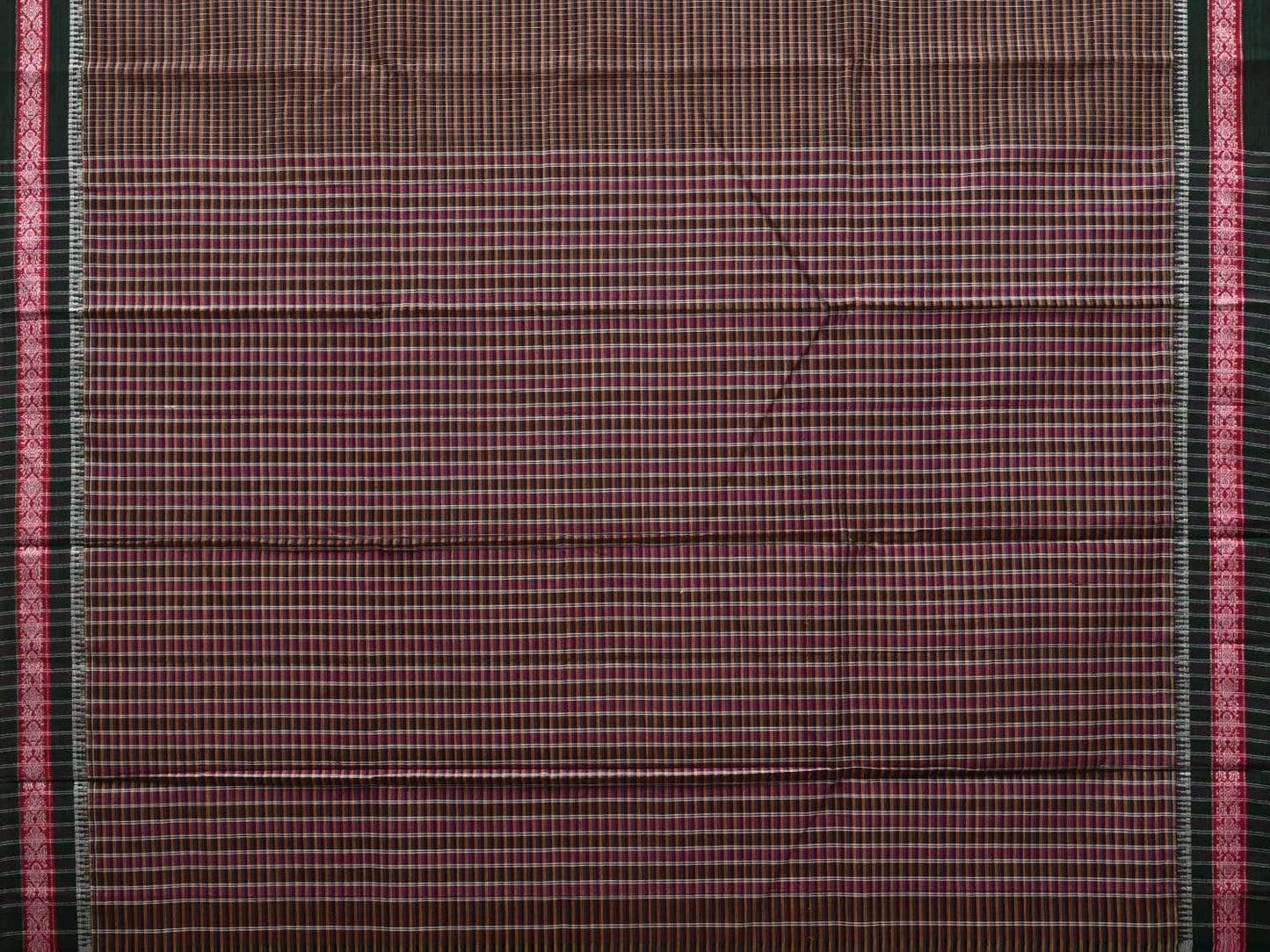 Multicolor Narayanpet Cotton Handloom Saree with Checks Design No Blouse np0517