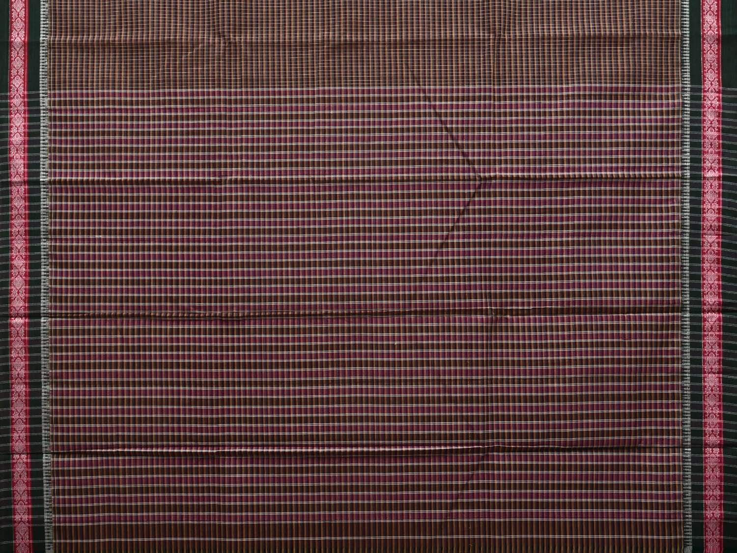 Multicolor Narayanpet Cotton Handloom Saree with Checks Design No Blouse np0517