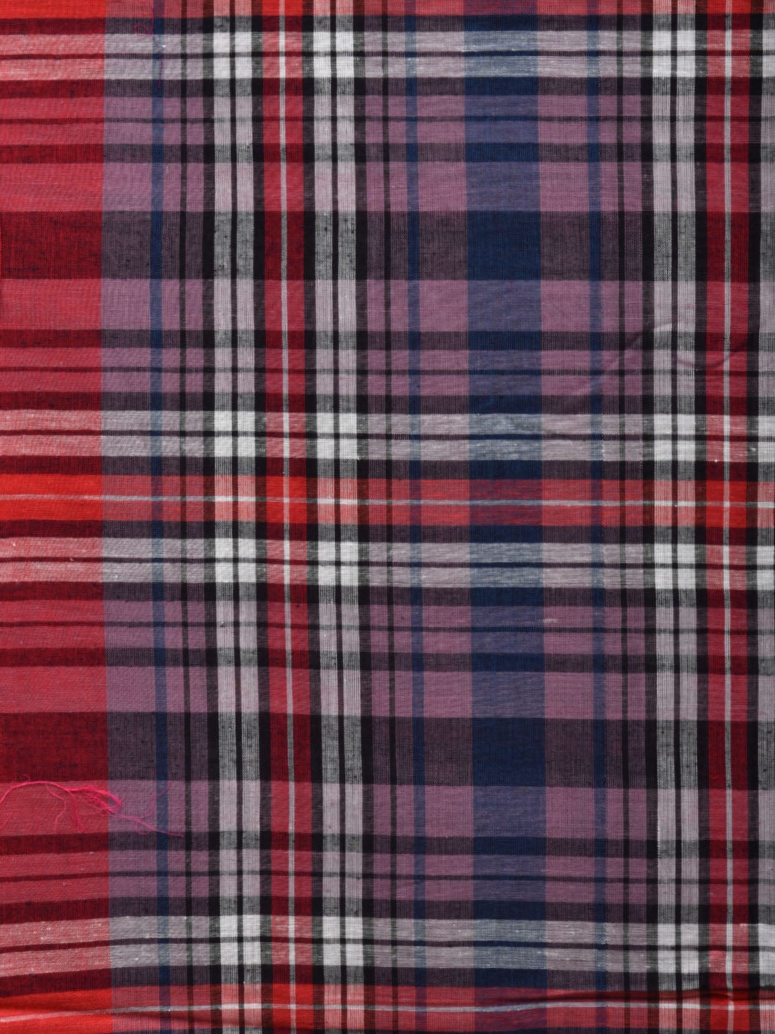 Multicolor Organic Cotton Handloom Saree with Checks Design o0303