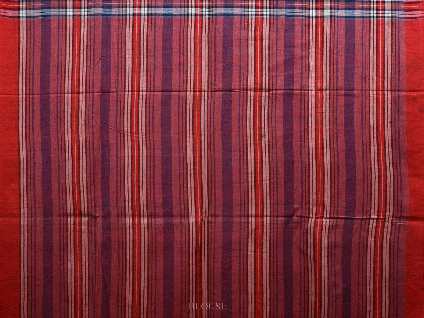 Multicolor Organic Cotton Handloom Saree with Checks Design o0303