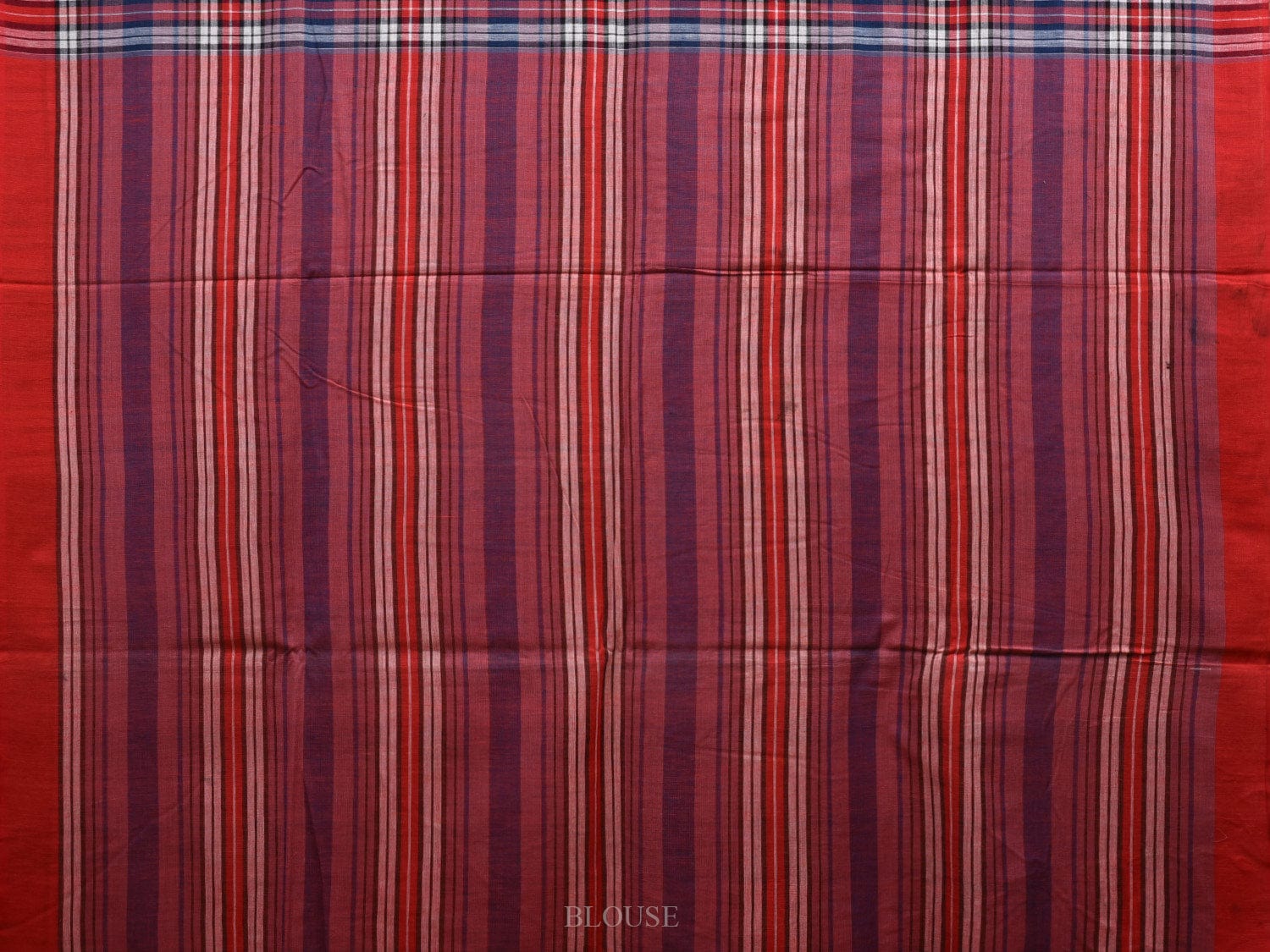 Multicolor Organic Cotton Handloom Saree with Checks Design o0303