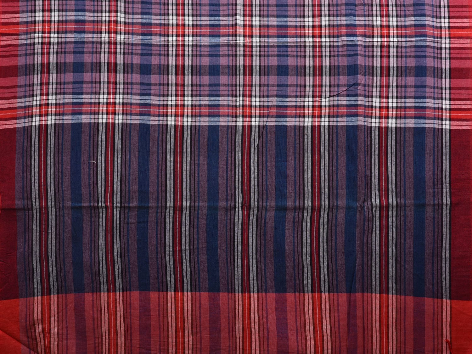 Multicolor Organic Cotton Handloom Saree with Checks Design o0303