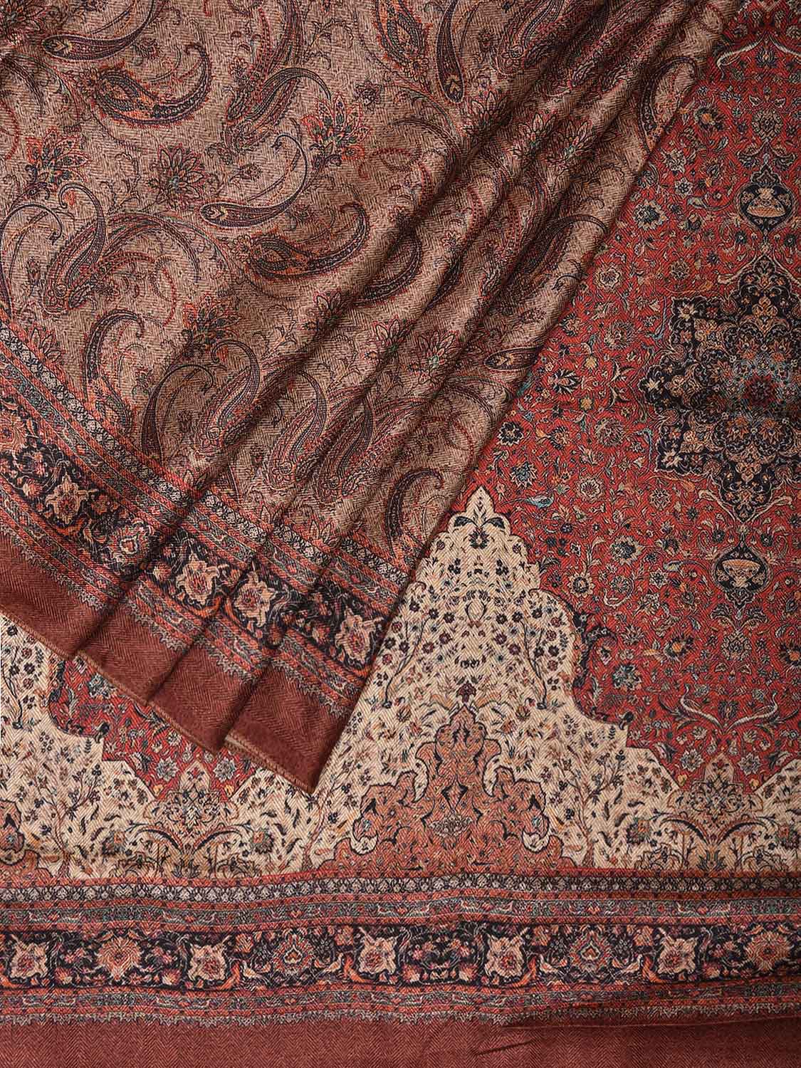 Multicolor Pashmina Print Viscose Twill Saree with Pasley Design o0559