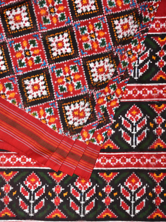 Multicolor Pochampally Double Ikat Silk Handloom Saree with Grill Design i0754