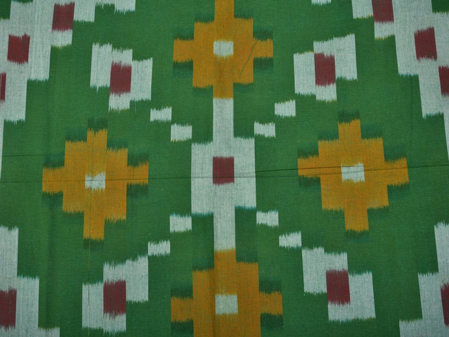 Multicolor Pochampally Ikat Cotton Handloom Bedsheet with Circle Design 90 x 108 Inches bd0055