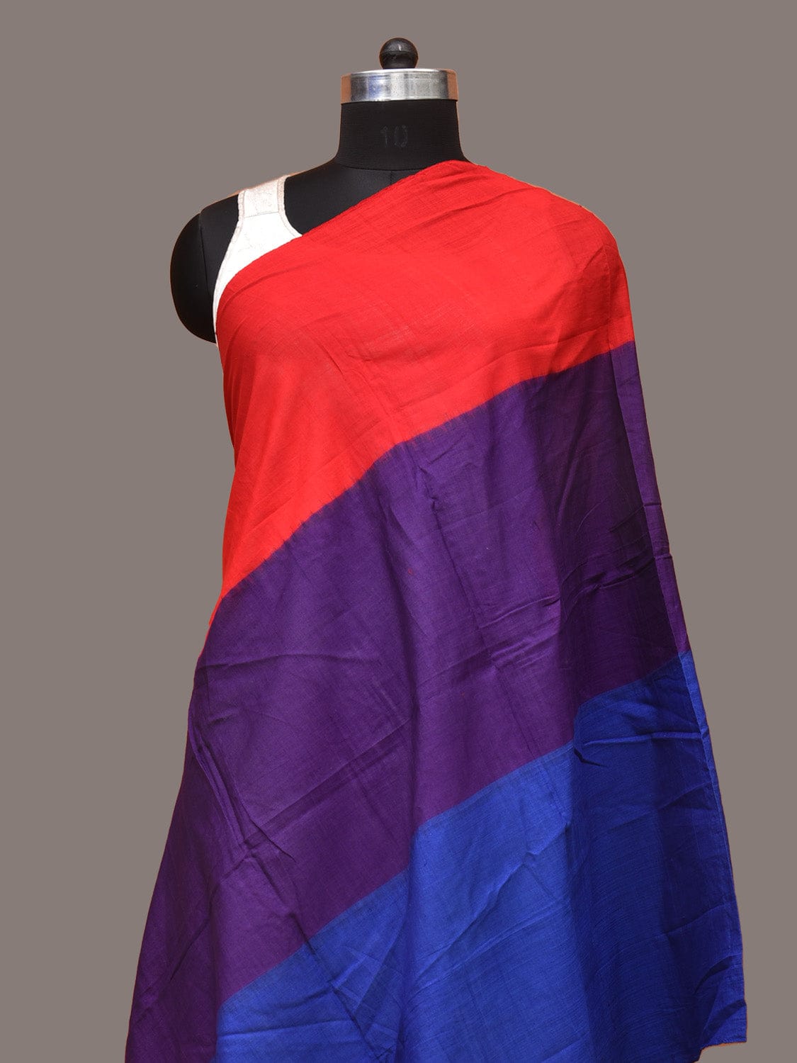 Multicolor Pochampally Ikat Cotton Handloom Plain Dupatta ds3331