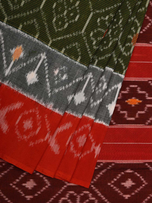 Multicolor Pochampally Ikat Cotton Handloom Saree with All Over Design i0665