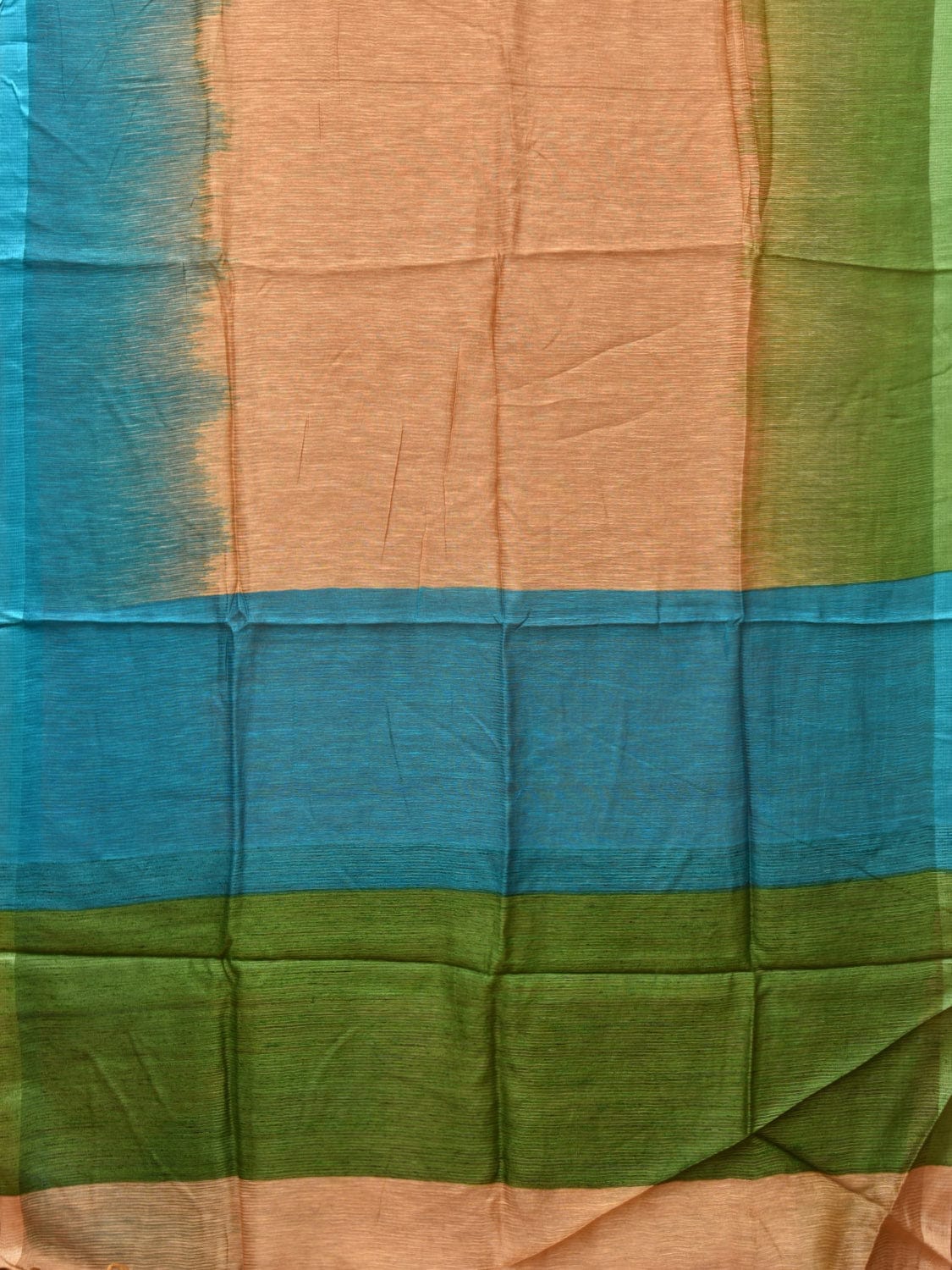 Multicolor Tussar Silk Handloom Saree with Contrast Border and Pallu Design o0428