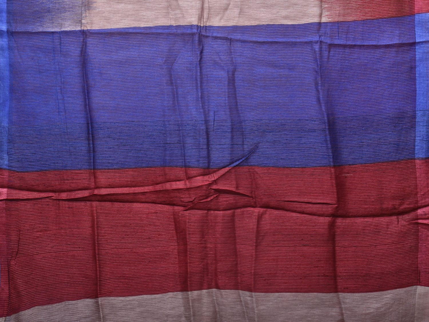 Multicolor Tussar Silk Handloom Saree with Contrast Border and Pallu Design o0434
