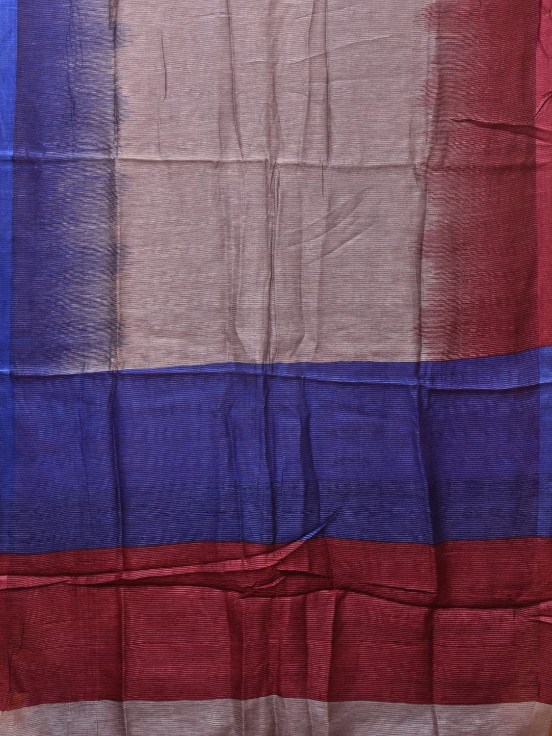 Multicolor Tussar Silk Handloom Saree with Contrast Border and Pallu Design o0434