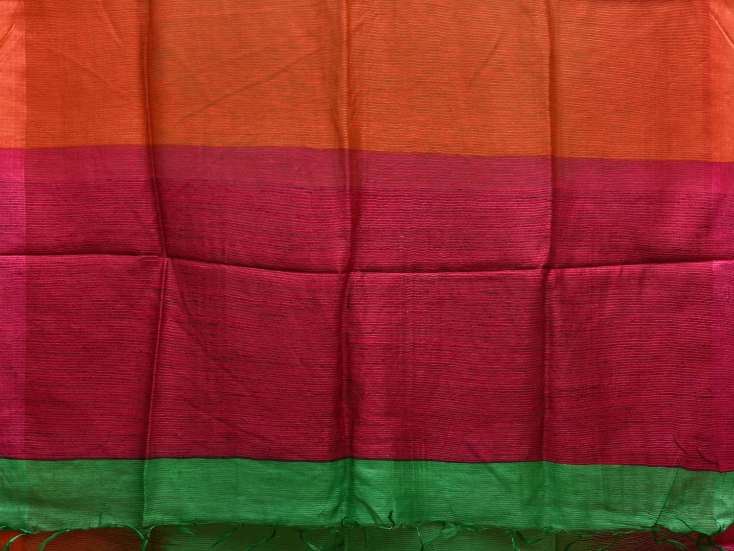 Multicolor Tussar Silk Handloom Saree with Contrast Border and Pallu Design o0545