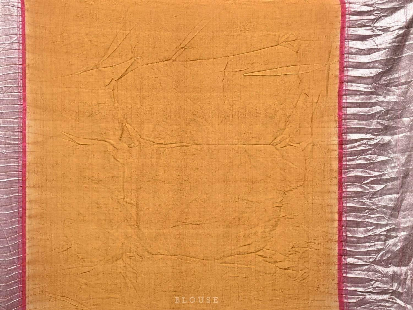 Mustard and Red Bandhani Kanchipuram Silk Handloom Saree with Diagonal Design bn0216