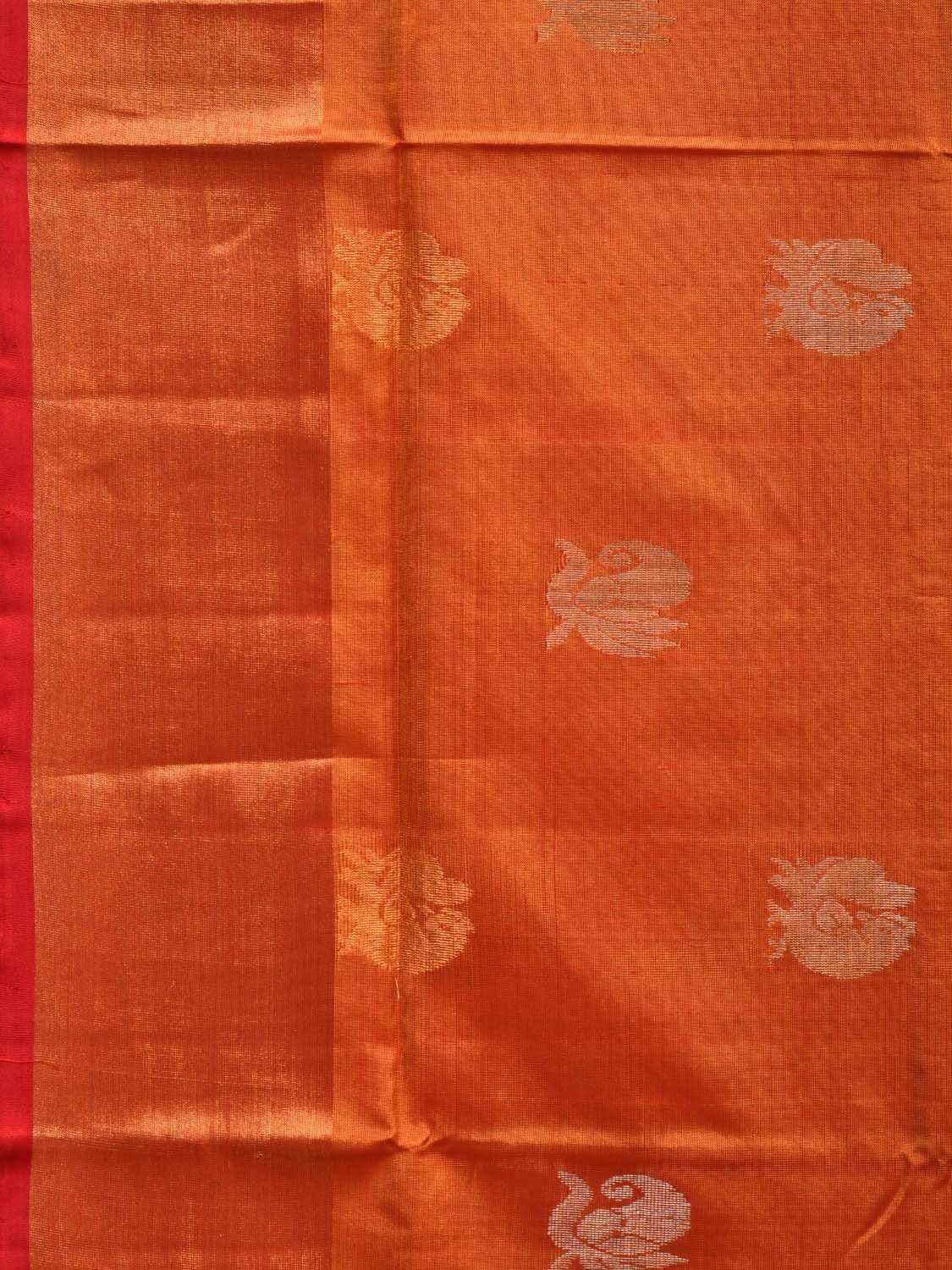 Mustard and Red Uppada Silk Handloom Saree with Body Buta Design u1784