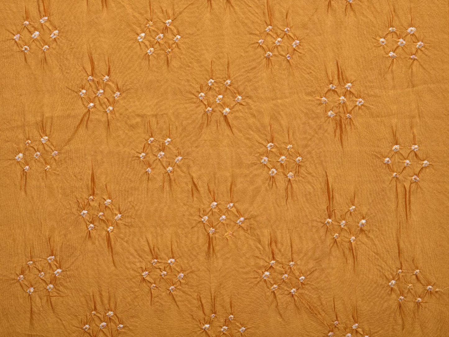 Mustard Bandhani Silk Handloom Stole with Mango Embroidary Design ds2966