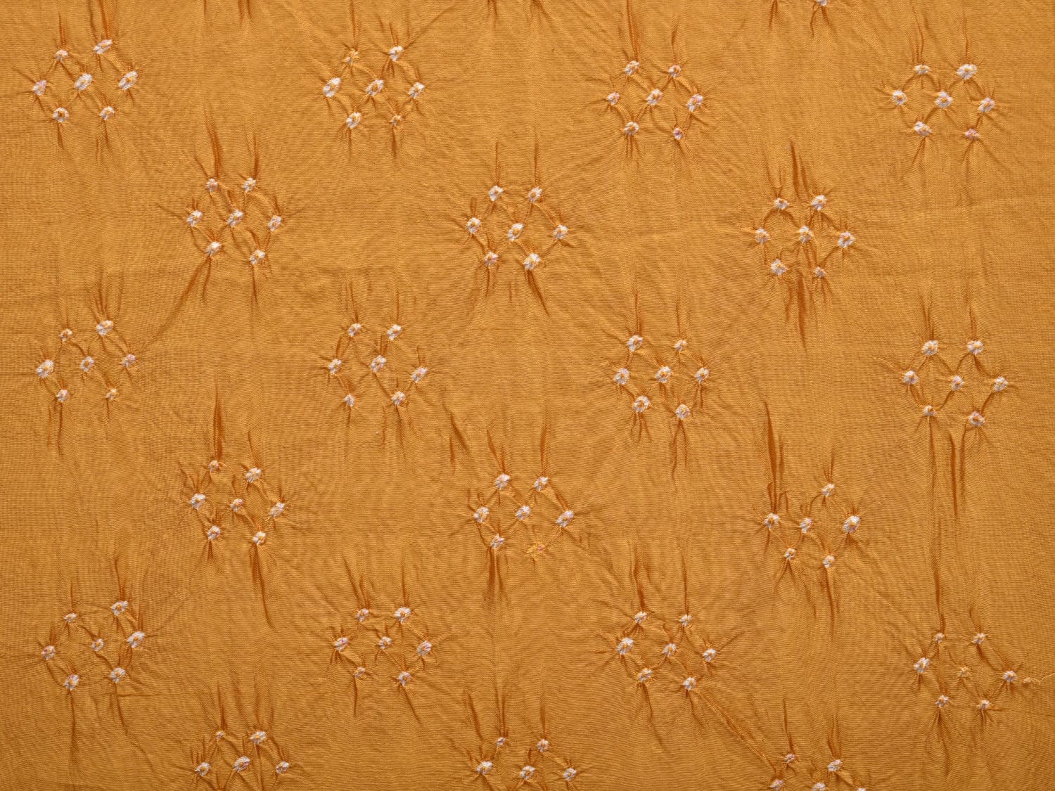 Mustard Bandhani Silk Handloom Stole with Mango Embroidary Design ds2966