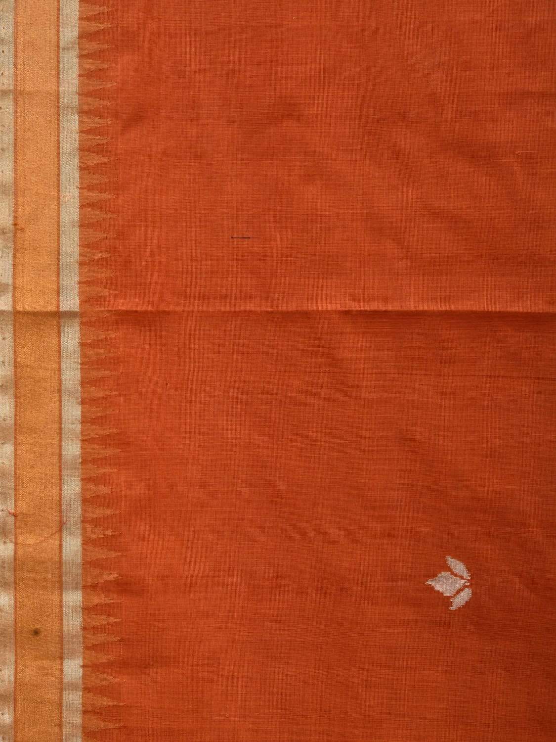 Mustard Khadi Cotton Handloom Saree with Floral Pallu Design kh0521