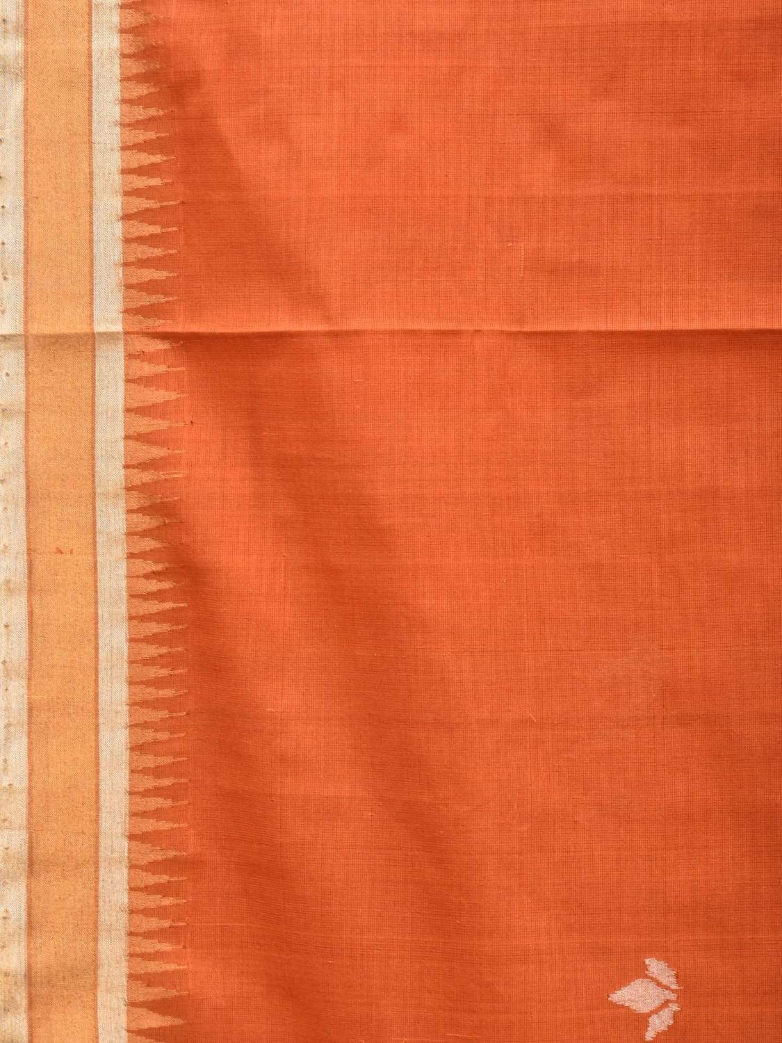 Mustard Khadi Cotton Handloom Saree with Interlock Pallu Design kh0520