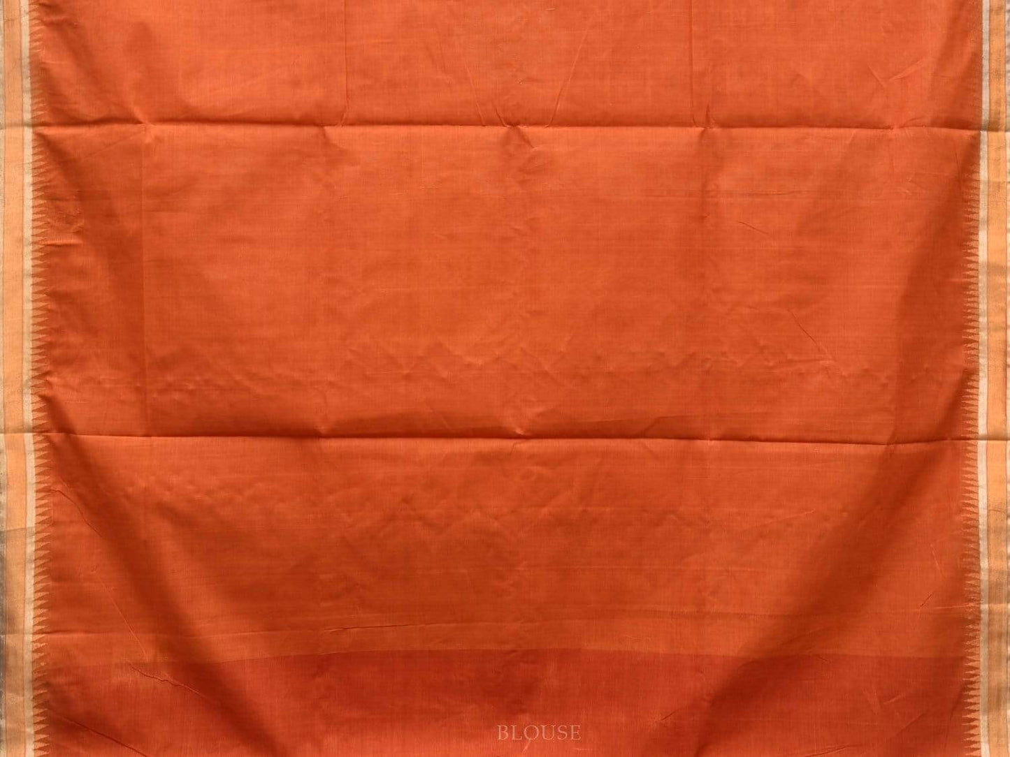 Mustard Khadi Cotton Handloom Saree with Interlock Pallu Design kh0520