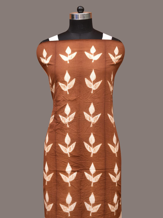 Mustard Shibori Cotton Handloom Fabric with Body Buta Design f0242