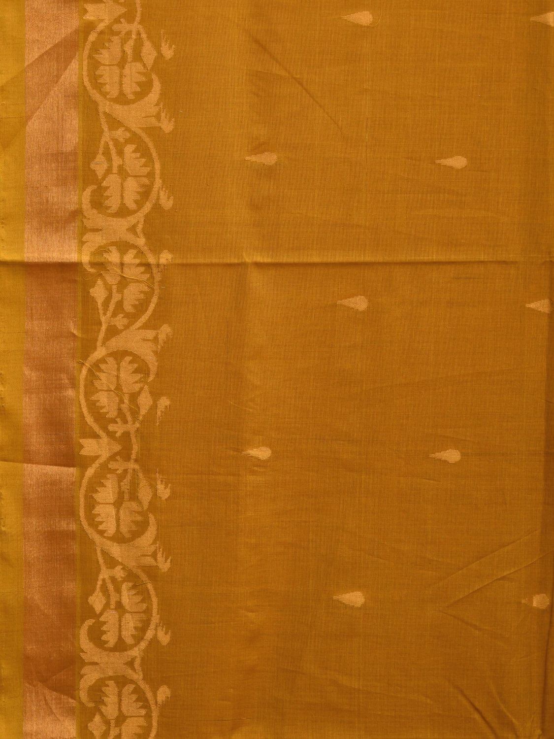 Mustard Uppada Cotton Handloom Saree with Border Design u2219