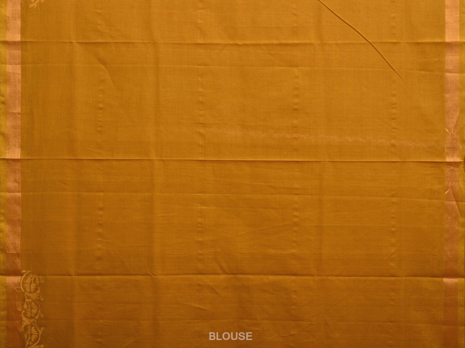 Mustard Uppada Cotton Handloom Saree with Border Design u2219