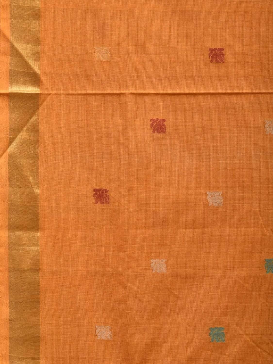 Mustard Uppada Cotton Handloom Saree with Floral Pallu Design u1789