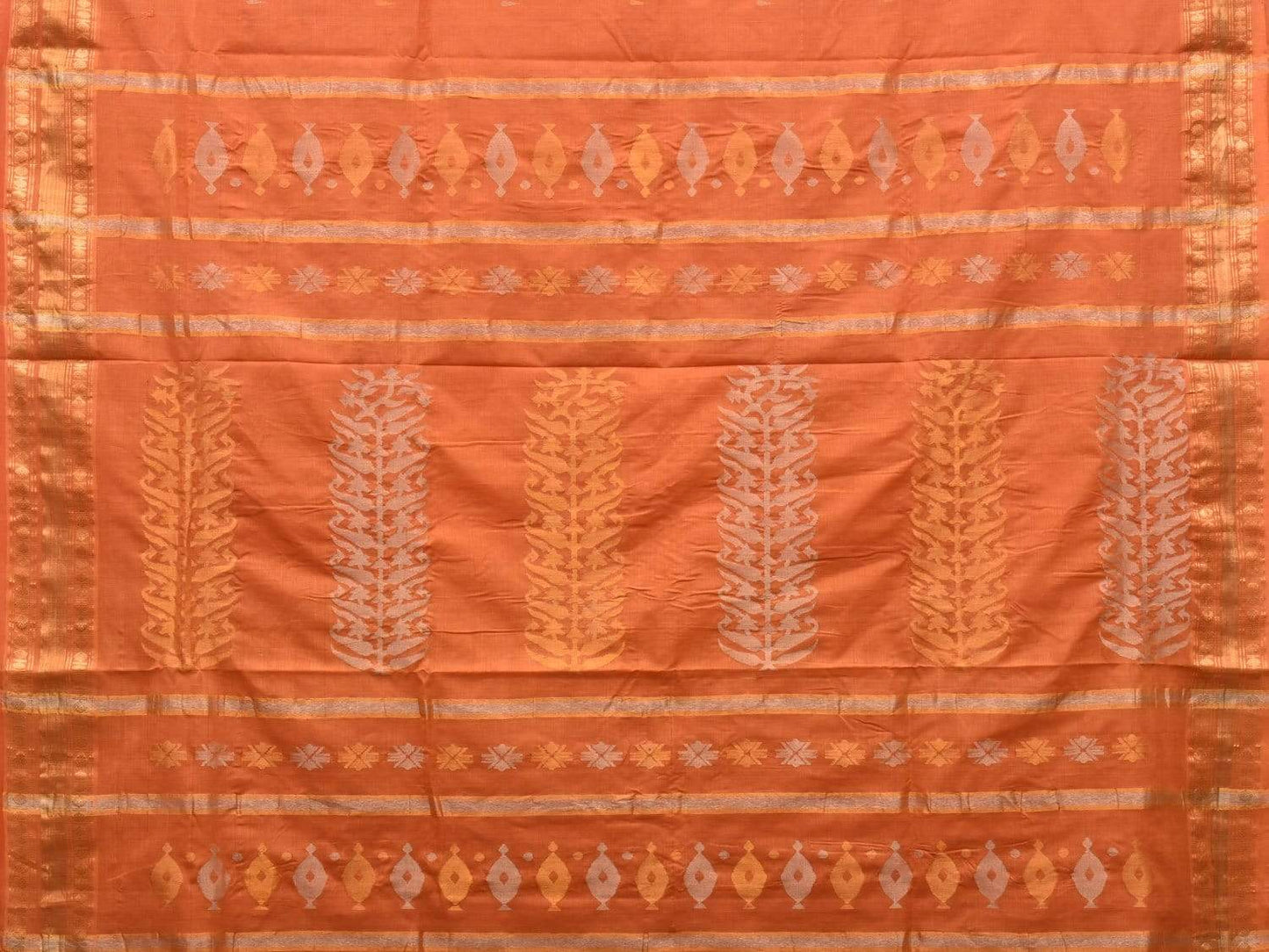 Mustard Uppada Cotton Handloom Saree with Karpur Pallu Design u1765