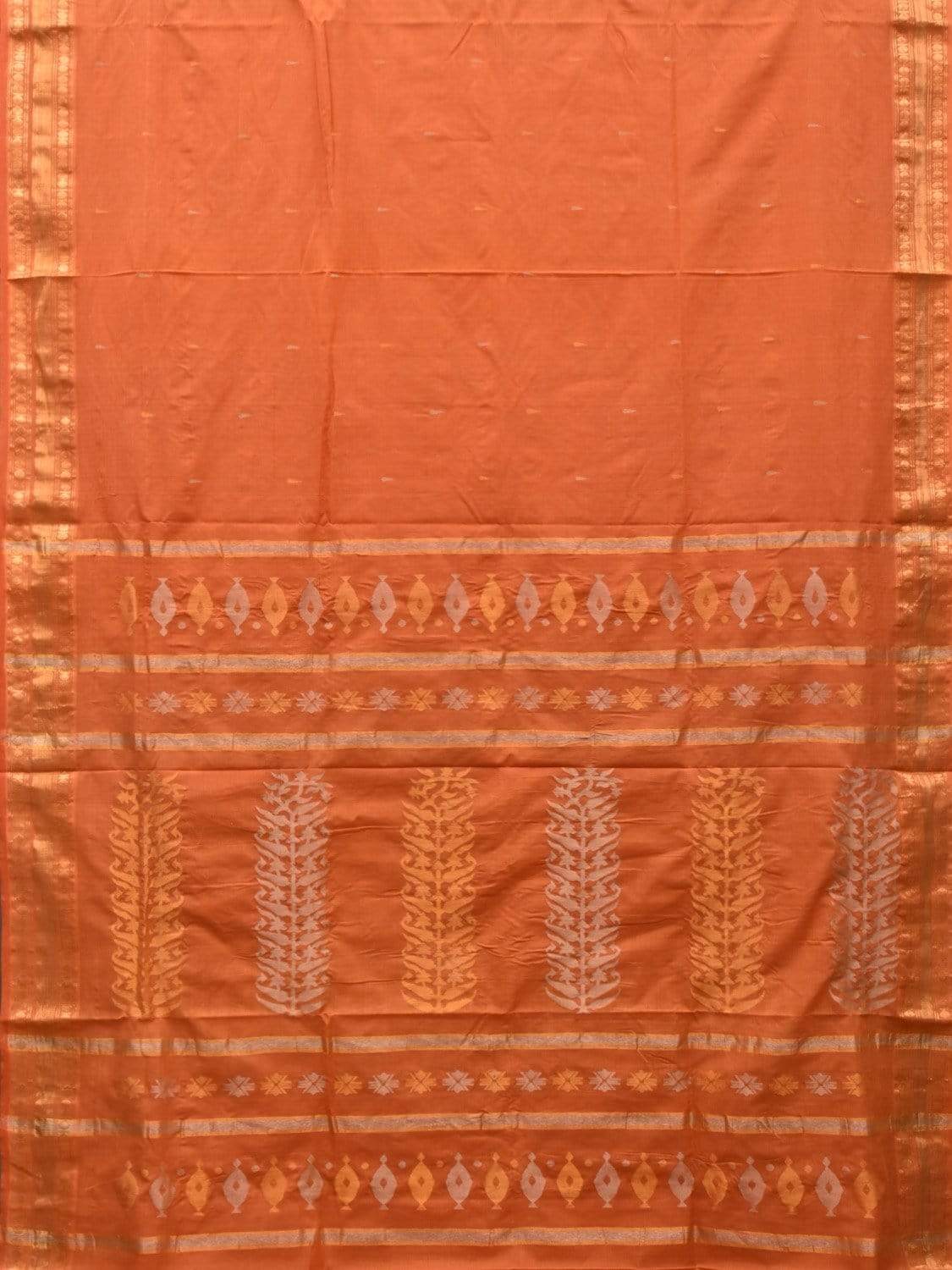 Mustard Uppada Cotton Handloom Saree with Karpur Pallu Design u1765