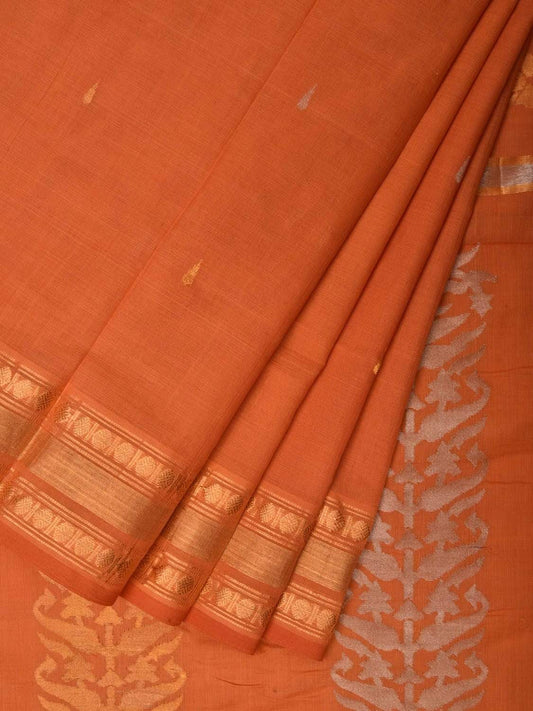 Mustard Uppada Cotton Handloom Saree with Karpur Pallu Design u1765